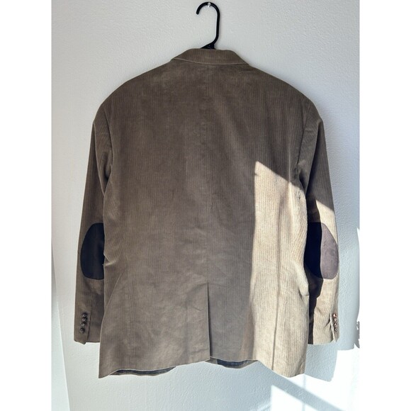 Vintage Ralph Lauren Light Brown Velvet Thick Corduroy Blazer Jacket Sport Coat - Picture 11 of 16